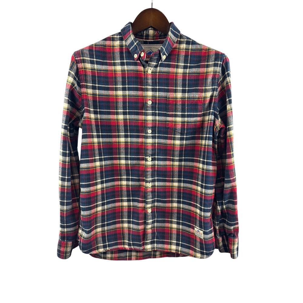 Men’s Vintage Penfield Medium Red, Blue, & White Plaid Flannel Shrit